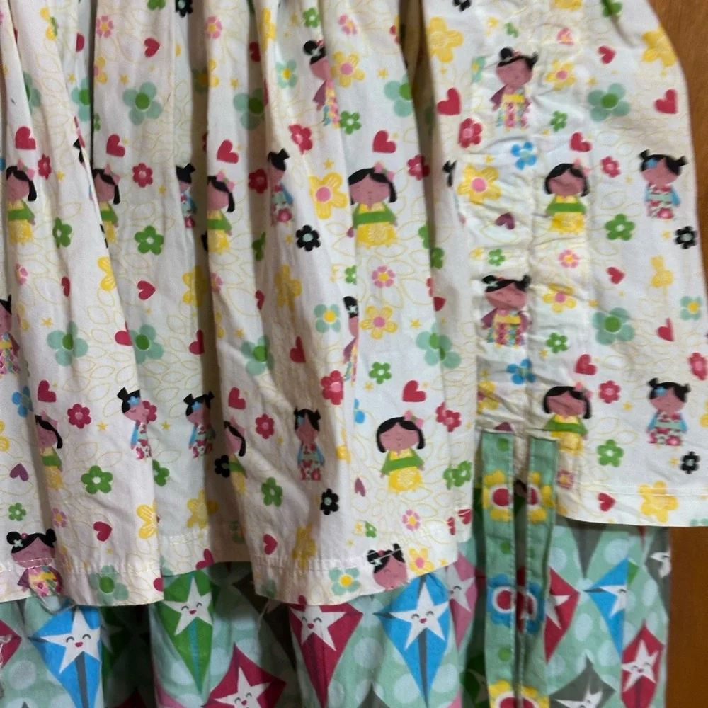 Jelly the Pug Colorful Sleeveless Sz 6x Dress Patterns tired ruffles. Q‎